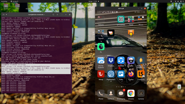 Mirroring Android Screen on Ubuntu